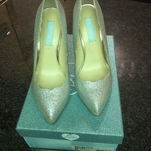 Glittery Silver Heels